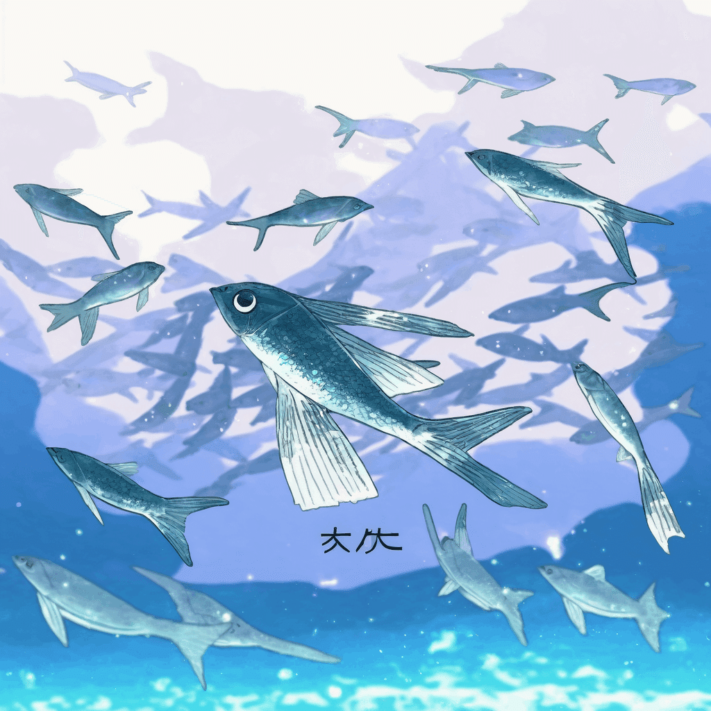 Nijijourneyにトビウオを描いてもらった｜みれのスクラップ