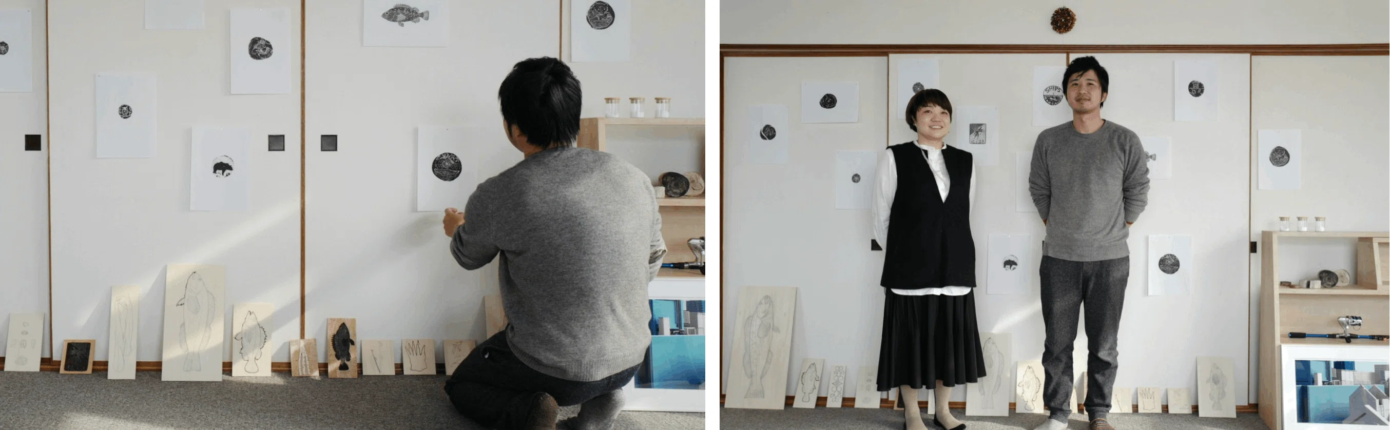 【銀製】日展入選作家 田中彰 作 「裸婦と工場」レリーフ ケース・イーゼル付 アート×釣り×食×地域の可能性 ｜ 版画作家 田中彰 氏｜SHIPS AIR｜一般
