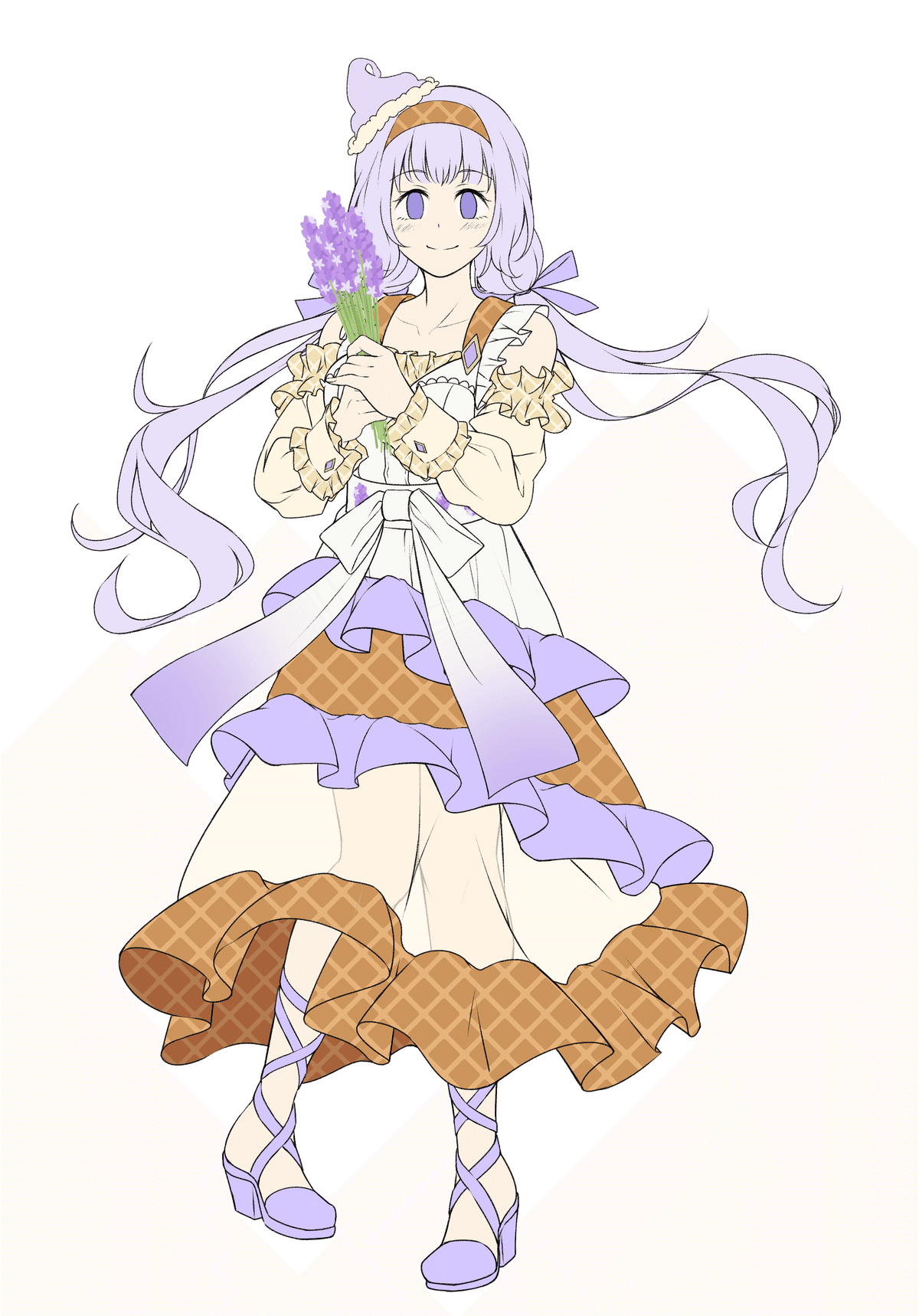 うちの子フード】ラベンダーソフトクリームちゃん＊イラスト制作過程