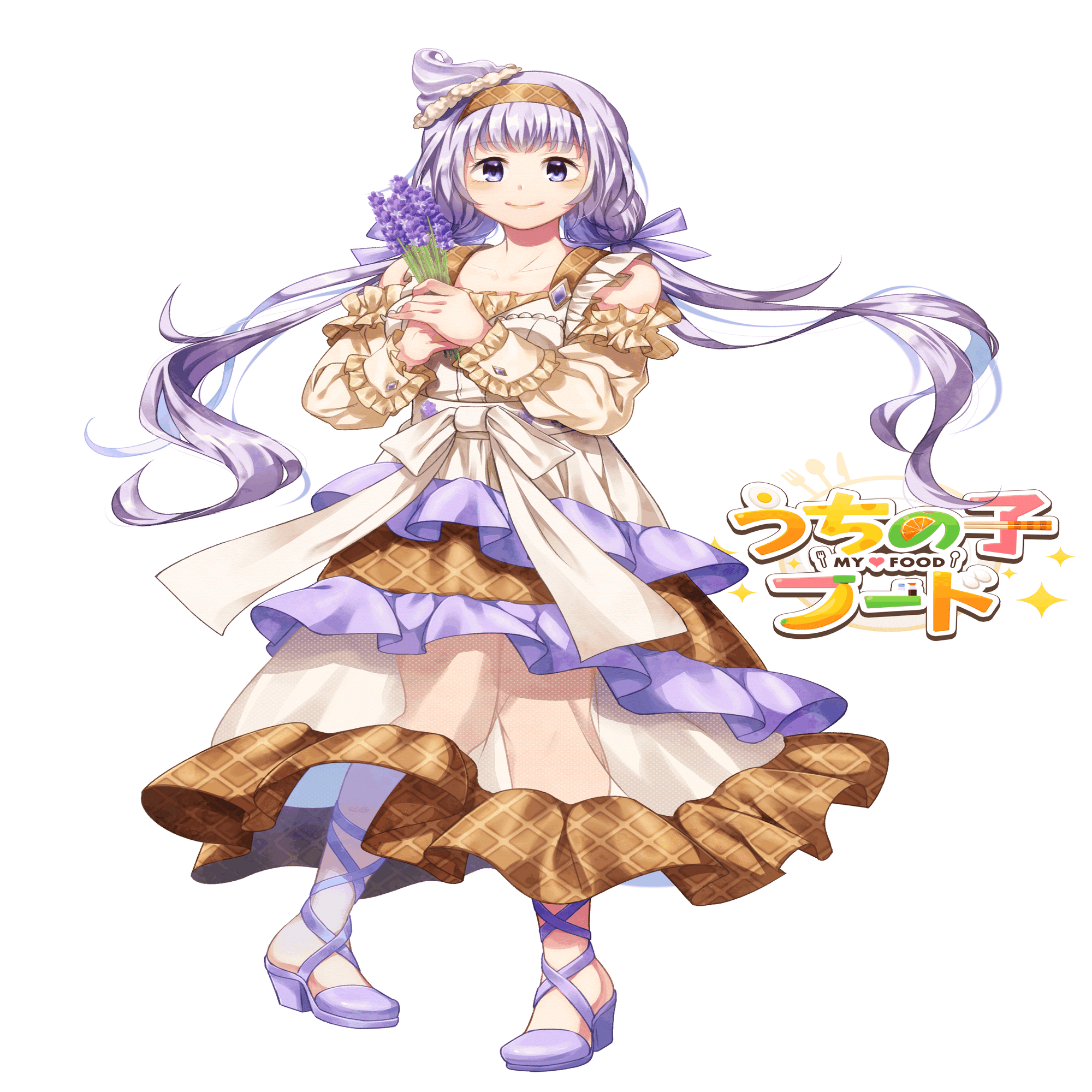 うちの子イラスト（データ納品） うちの子フード】ラベンダーソフトクリームちゃん＊イラスト制作過程