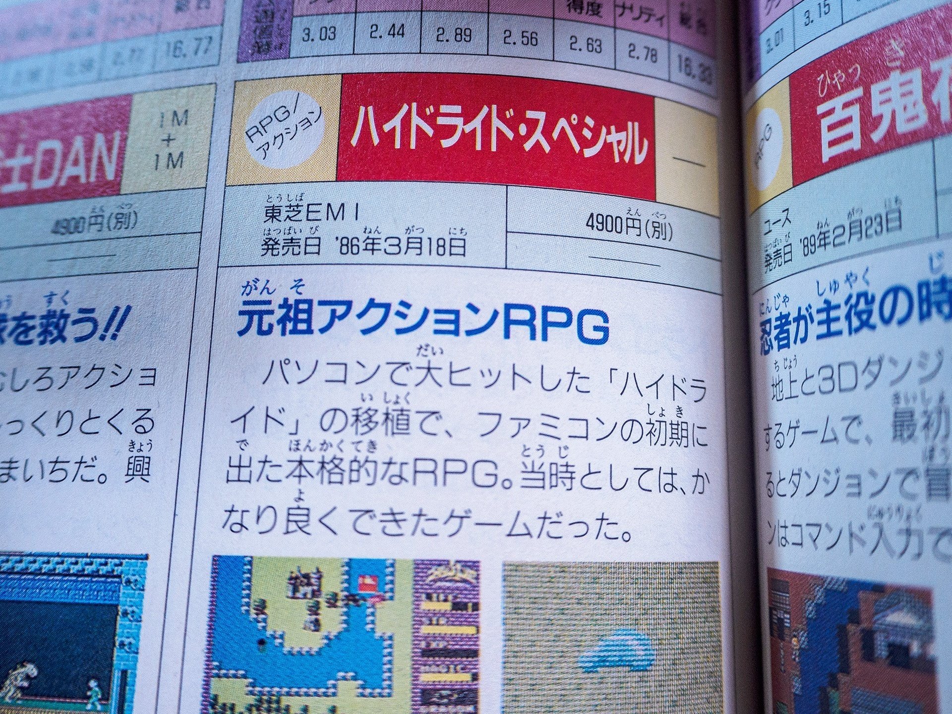 ファミコン ハイドライド スペシャル 初 RPG 攻略本 絶版 初版本