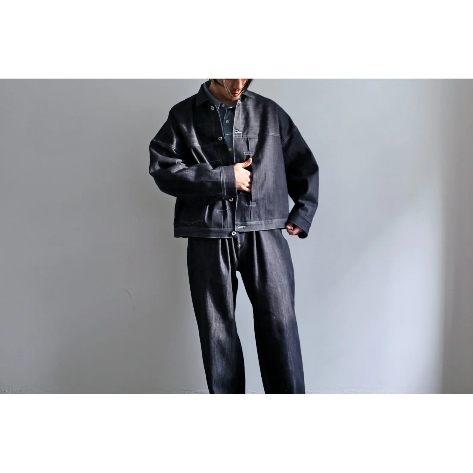 refomed(リフォメッド) -RIGHT HANDED DENIM JACKET- アンバランスな