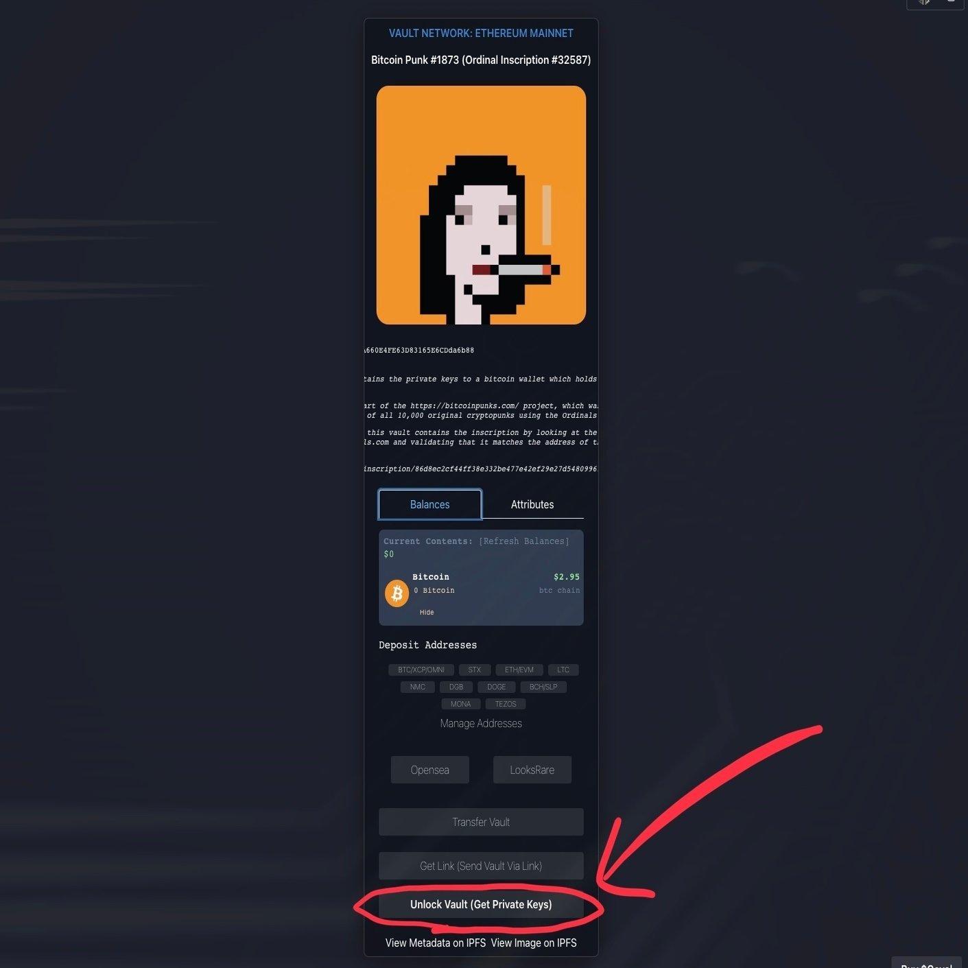OpenSeaでビットコインNFTを買う方法(EmblemVault)｜Goro