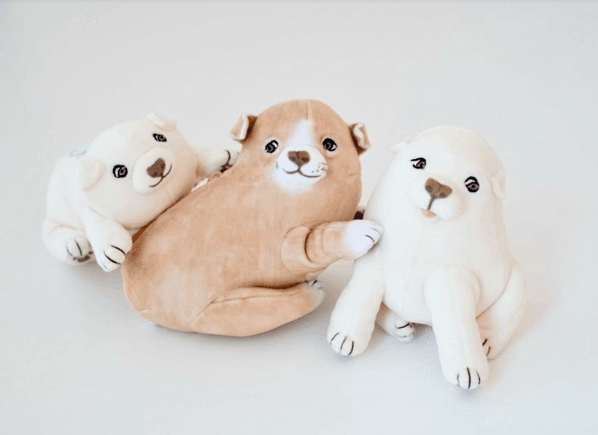 仲よくじゃれあう応挙犬ポーチ｜#江戸わんこシリーズ④