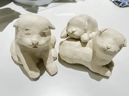 仲よくじゃれあう応挙犬ポーチ｜#江戸わんこシリーズ④