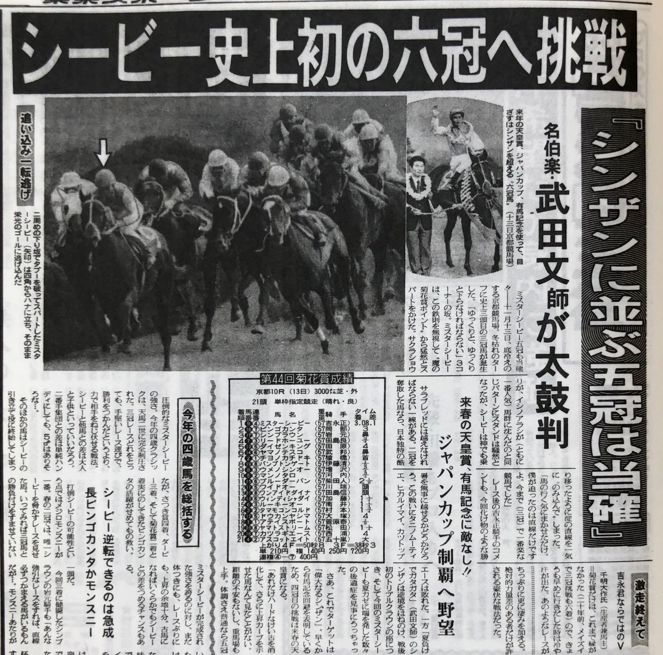 ついに実装!セオリー無視の三冠馬・ミスターシービーを東スポで ついに実装!セオリー無視の三冠馬・ミスターシービーを東スポで