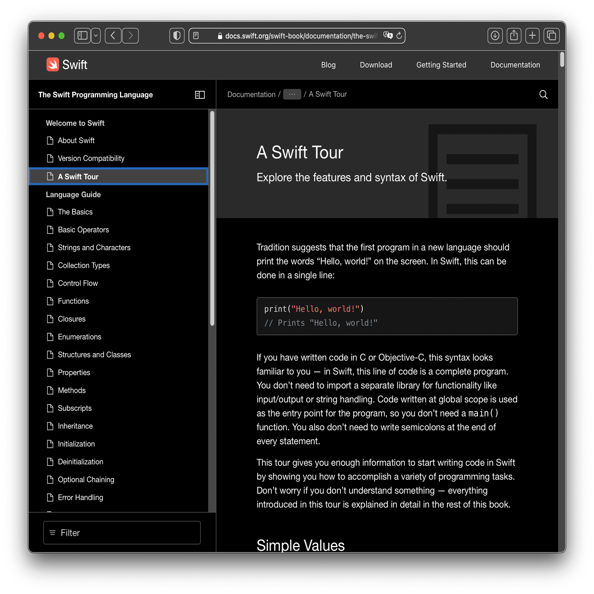 有潮斗様！6点リクエストページ！ swift.orgのページが少し変わっていた｜快技庵 高橋政明