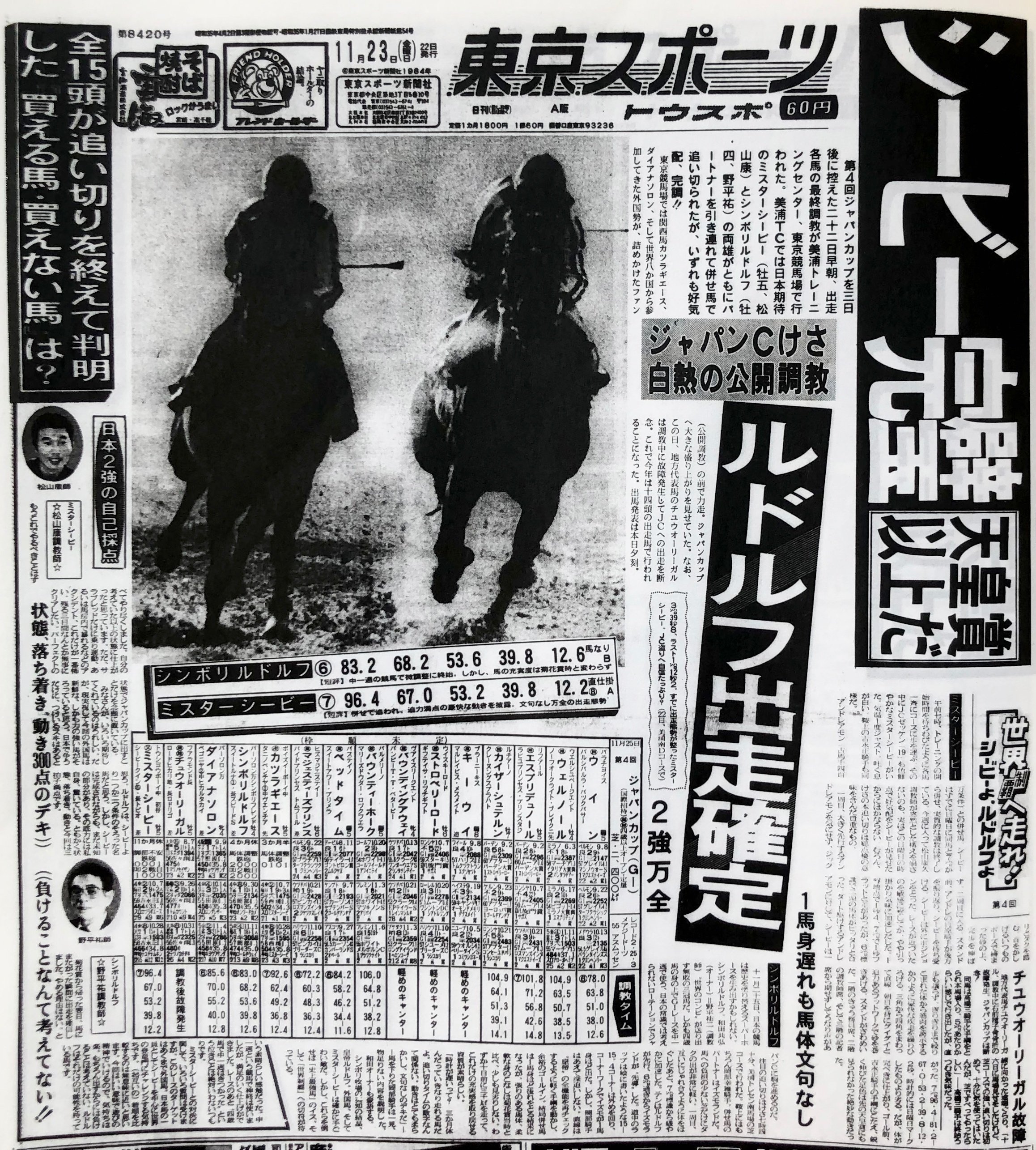 ミスターシービー号 三冠&天皇賞秋 JC 有馬記念 競馬新聞|Yahoo ミスターシービー号 三冠&天皇賞秋 JC 有馬記念 競馬新聞|Yahoo