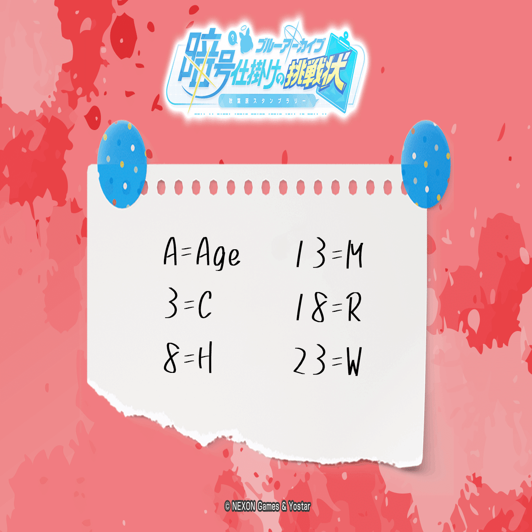 ブルーアーカイブ「暗号仕掛けの挑戦状」の暗号を解いた｜電気羊