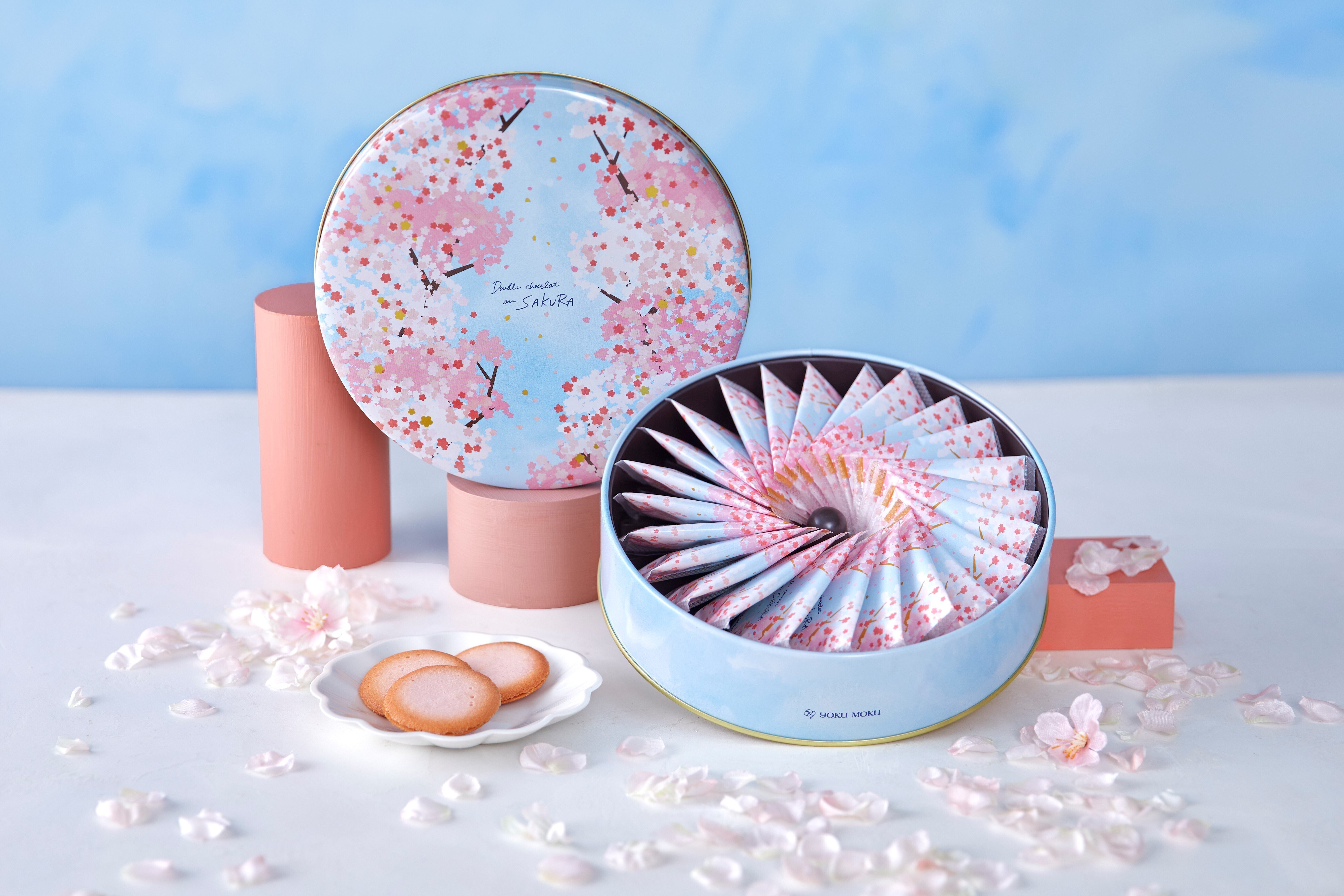 ヨックモック　サクラ缶　2点セット　新品未開封 ヨックモック、桜デザインの缶入りさくらクッキー「ドゥーブル