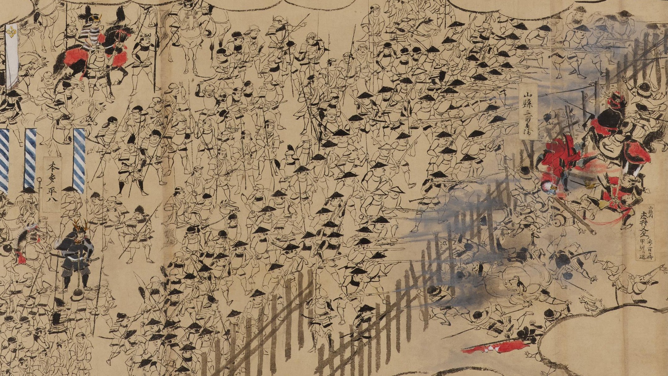 複製】☆侍☆「長篠合戦図 屏風六曲一隻」 複製画 NHK大河ドラマ