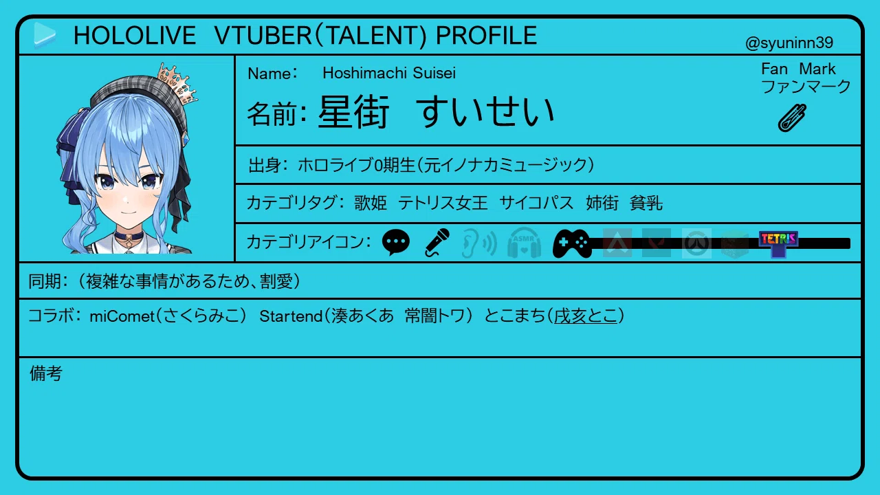 デュワワ♦プロフィールご一読ください♦ 今推したいVtuber――ホロライブ編｜主任39