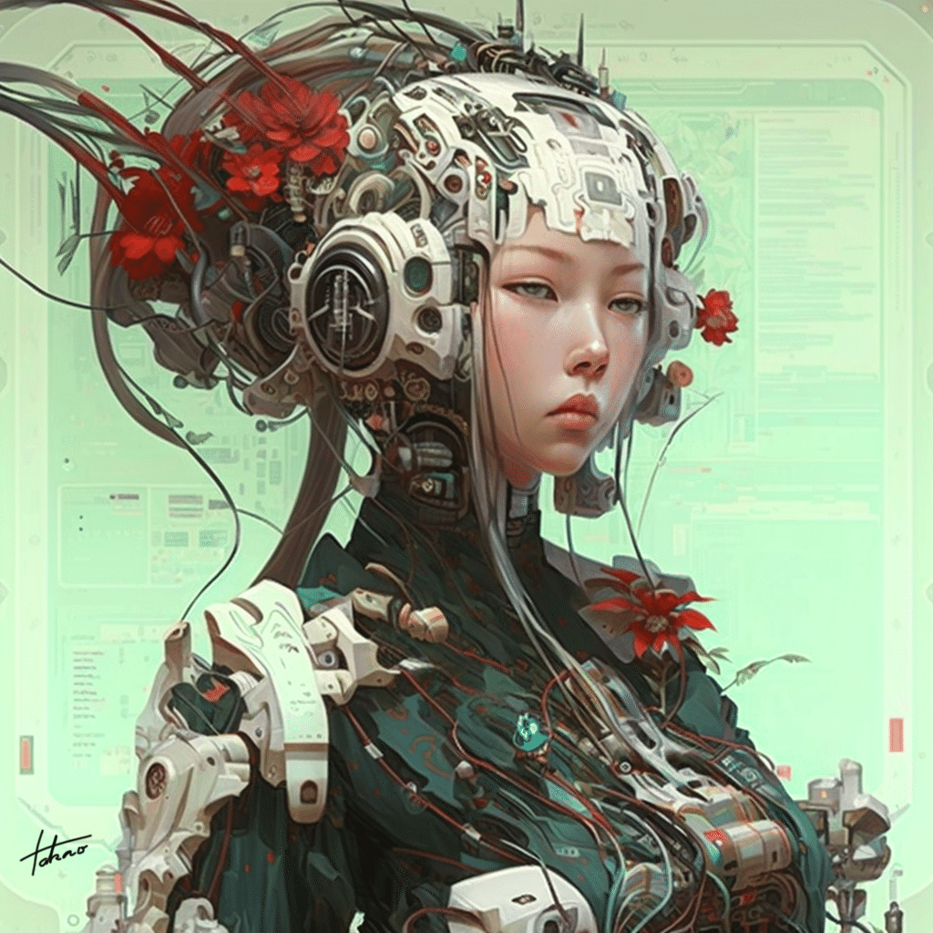 パワードスーツに身を包む少女｜ひらまつたかお