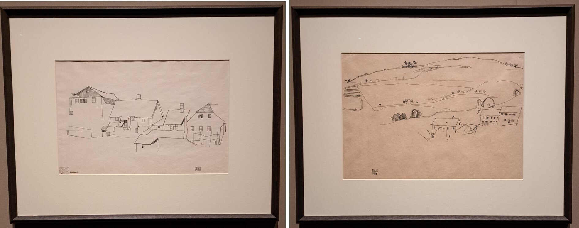 エゴン・シーレ展＞東京都美術館：シーレの線描とカール・モルの木版画