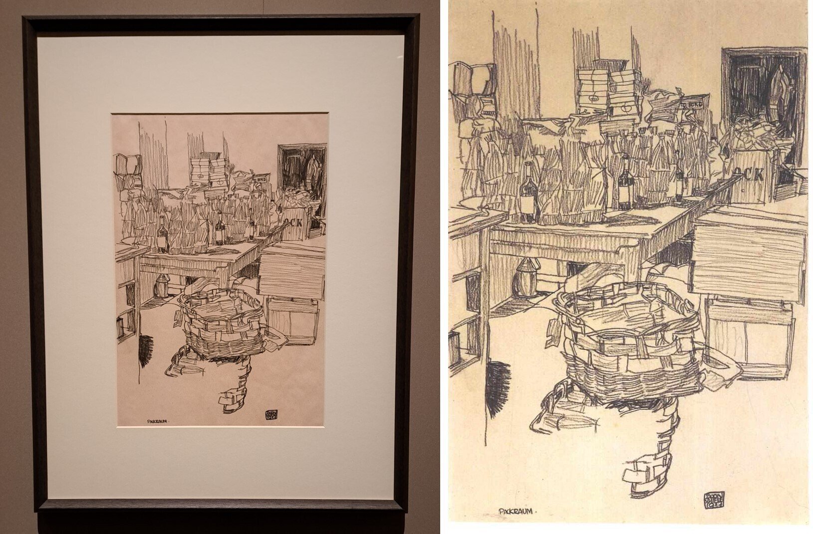 エゴン・シーレ展＞東京都美術館：シーレの線描とカール・モルの木版画