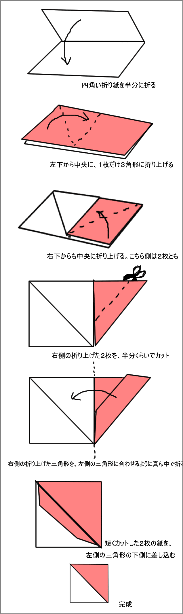 これもっと便利】折り紙で作る三角しおり・改良版｜超プリン体