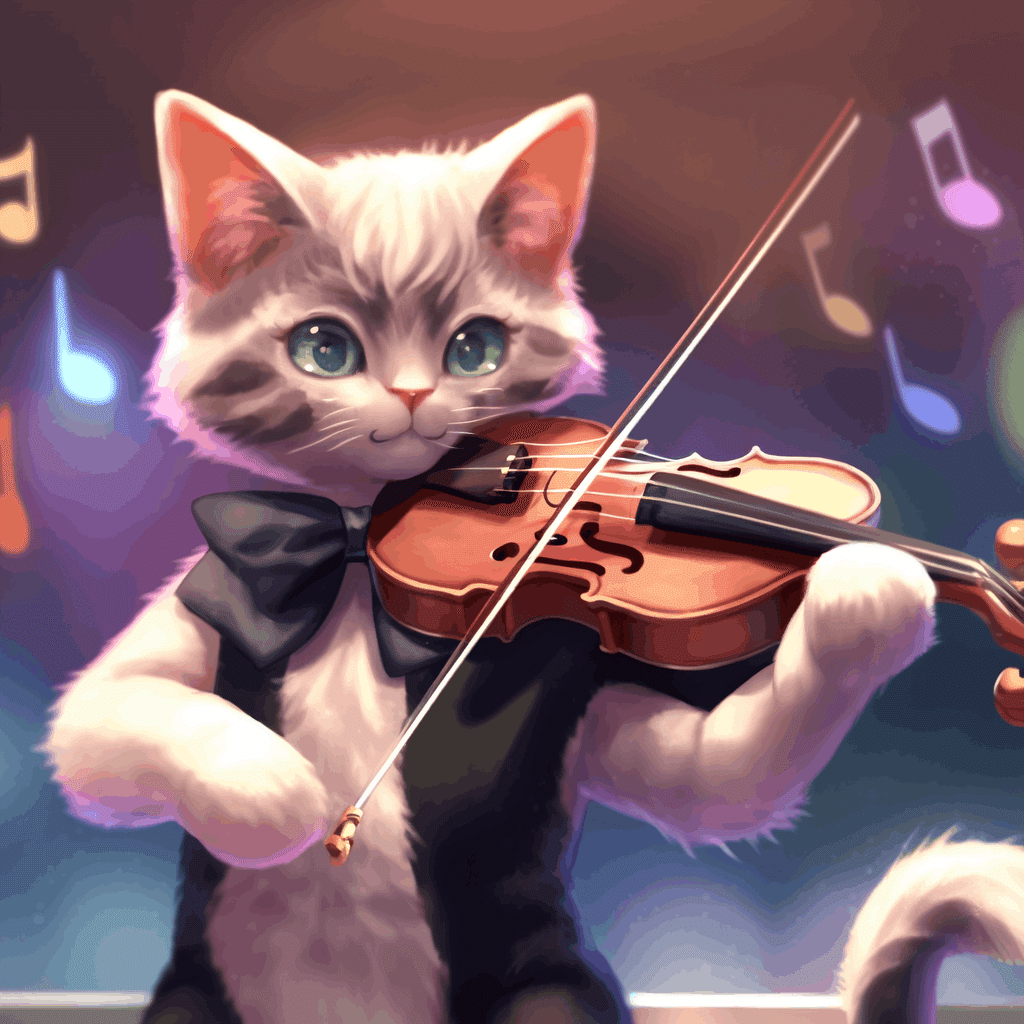 Nijijourney：オーケストラと猫のバイオリン｜みれのスクラップ