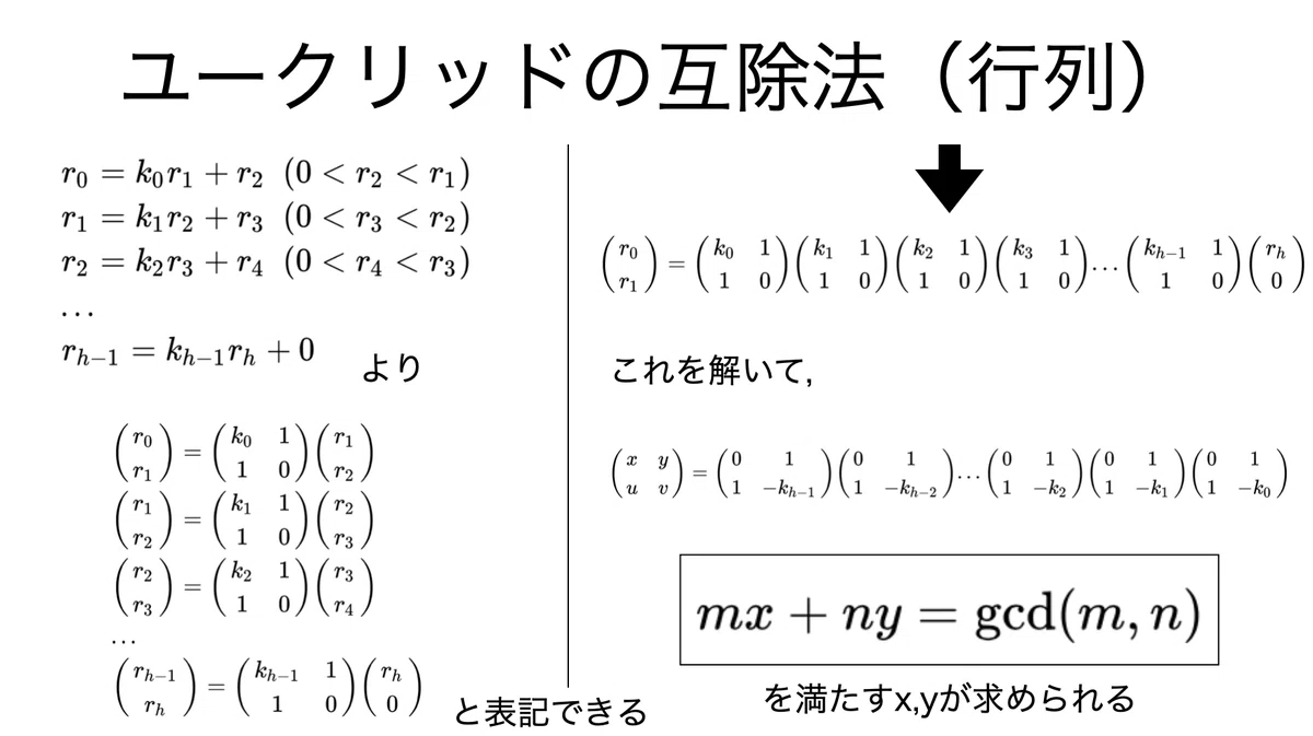 書記が数学やるだけ#661 ユークリッドの互除法の行列を用いた解法|鈴華書記(Writer Rinka)