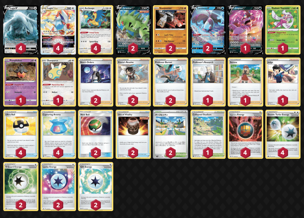 ロストバレット／ガラルサンダーV CL愛知TOP4デッキ（2023年） ロストバレット／ガラルサンダーV CL愛知TOP4デッキ（2023年）