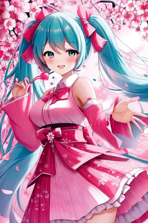 桜ミク AIアート｜AIで書きましたブログ（株式会社はちえん。）