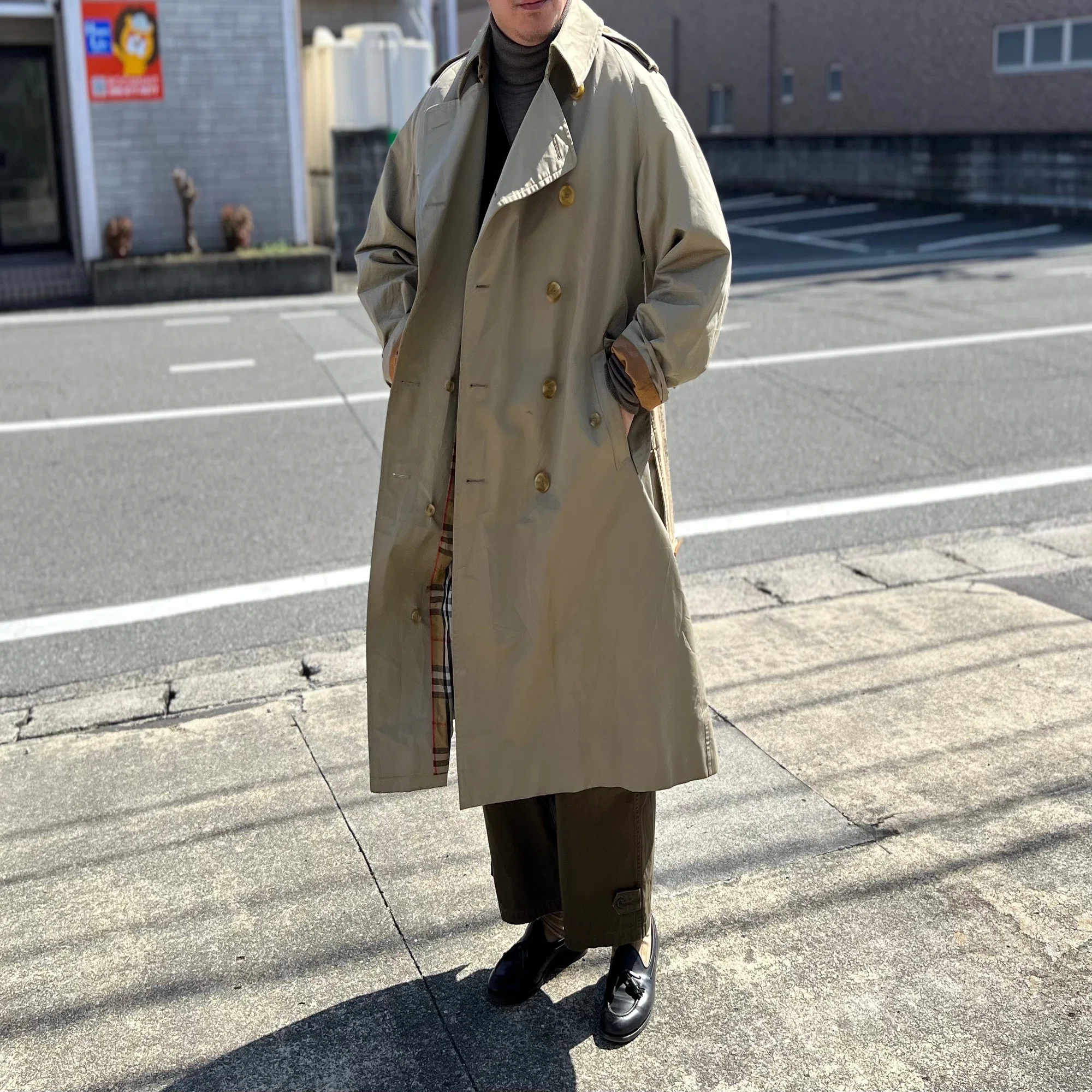 Burberry 勢いづい バーバリー トレンチコート trench21 一枚袖 完品