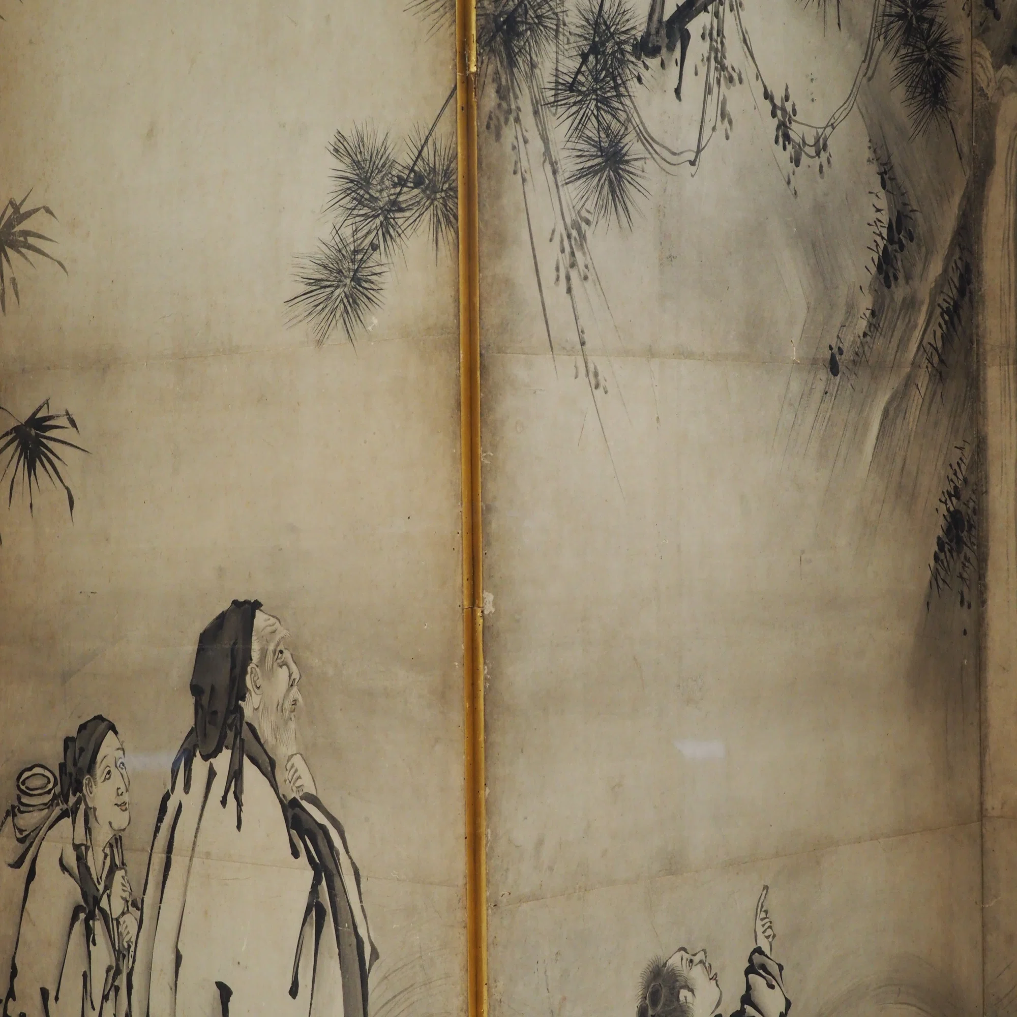 狩野元信が描いた 『商山四晧（しょうざんしこう）』と『竹林七賢 