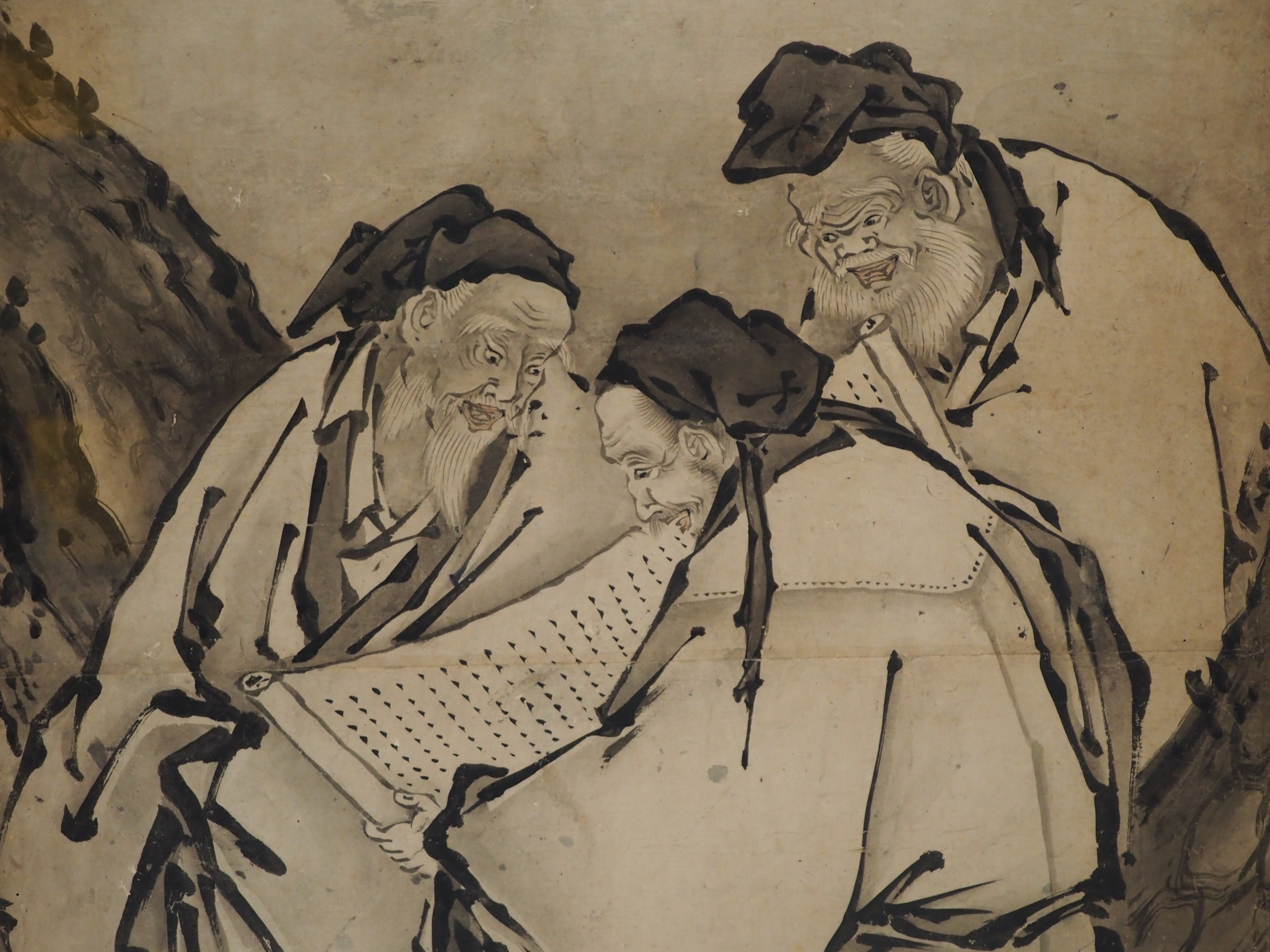 狩野元信が描いた 『商山四晧（しょうざんしこう）』と『竹林七賢