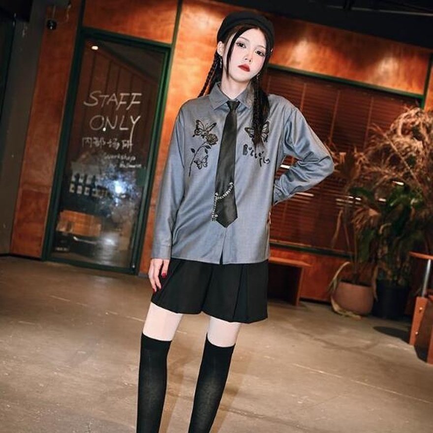 天使と悪魔 古怪舎　伊藤潤二　あやつり屋敷　刺繍　レースデザインジャケット サブカル 服 地雷系 通販 チャイナ風服 チャイナ風服 古怪舎