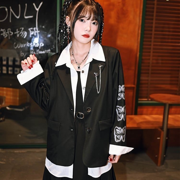 天使と悪魔 古怪舎　伊藤潤二　あやつり屋敷　刺繍　レースデザインジャケット 天使と悪魔 古怪舎 伊藤潤二 あやつり屋敷 刺繍 レースデザイン