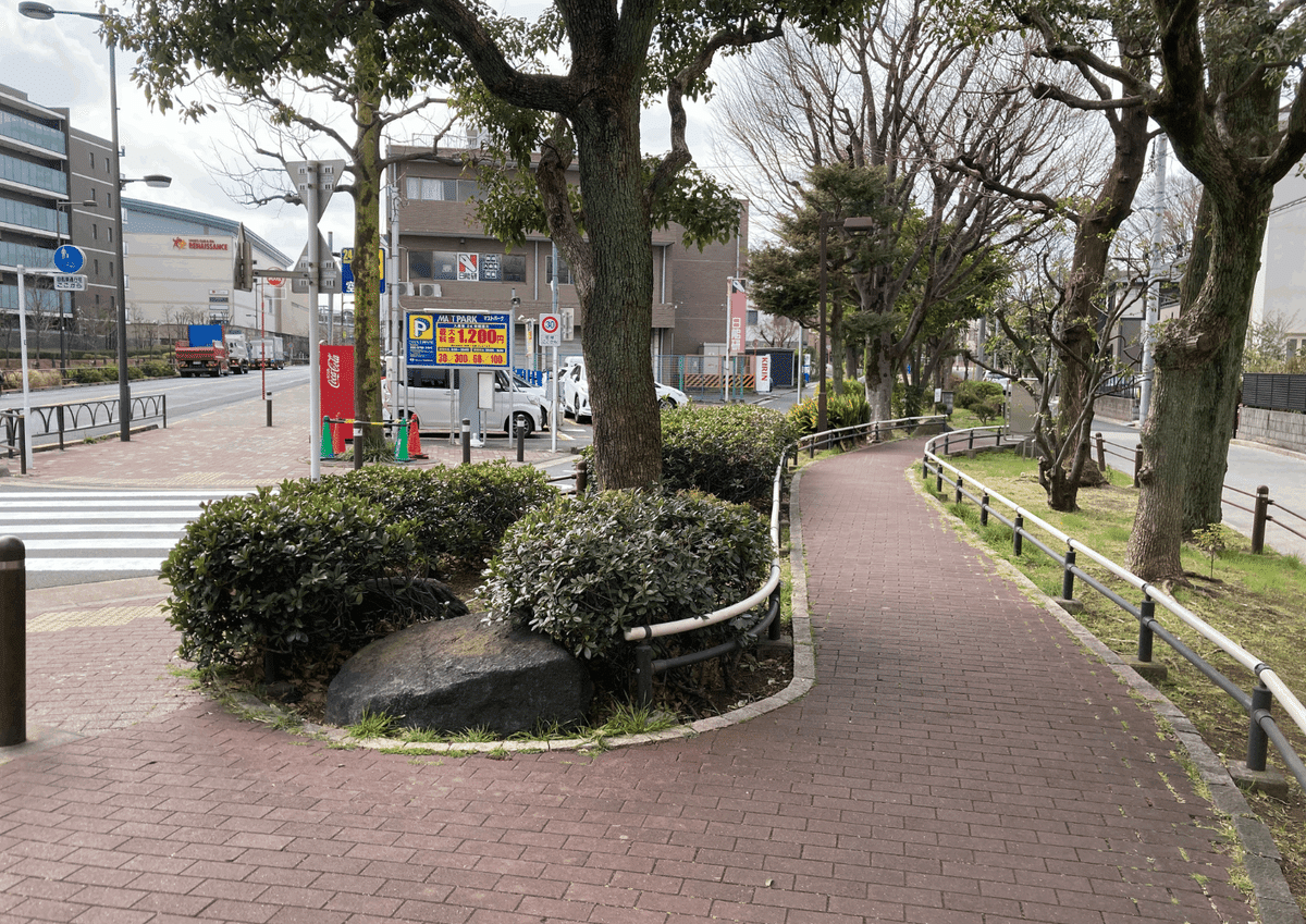 経堂駅の近くのユリの木通り