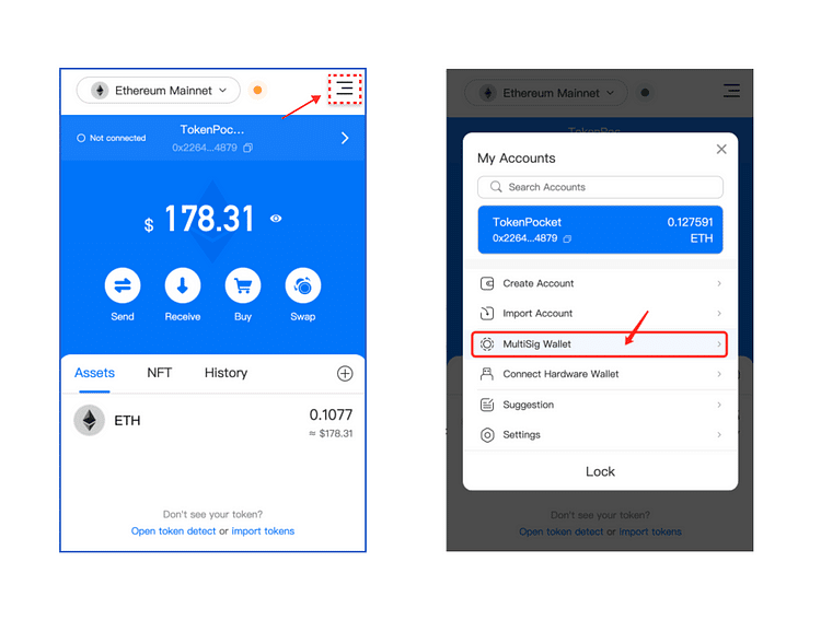 TokenPocket(トークンポケット)ブラウザ拡張(Chrome)ウォレットで