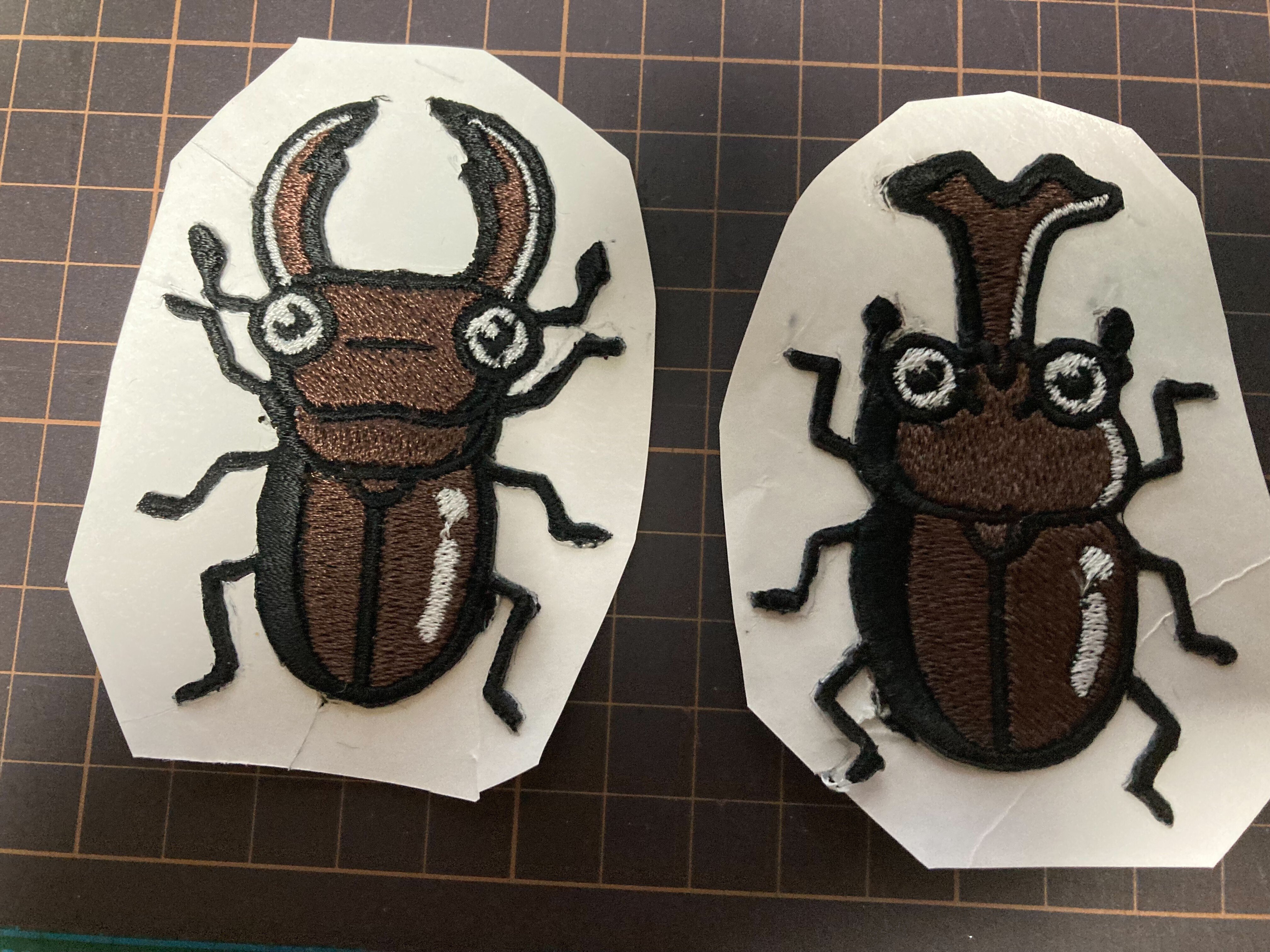 ゆかん【42】心をつかむ！クワガタワッペン　/　昆虫　お名前　カブトムシ 品質のいい ゆかん様専用【42】心をつかむ！クワガタワッペン
