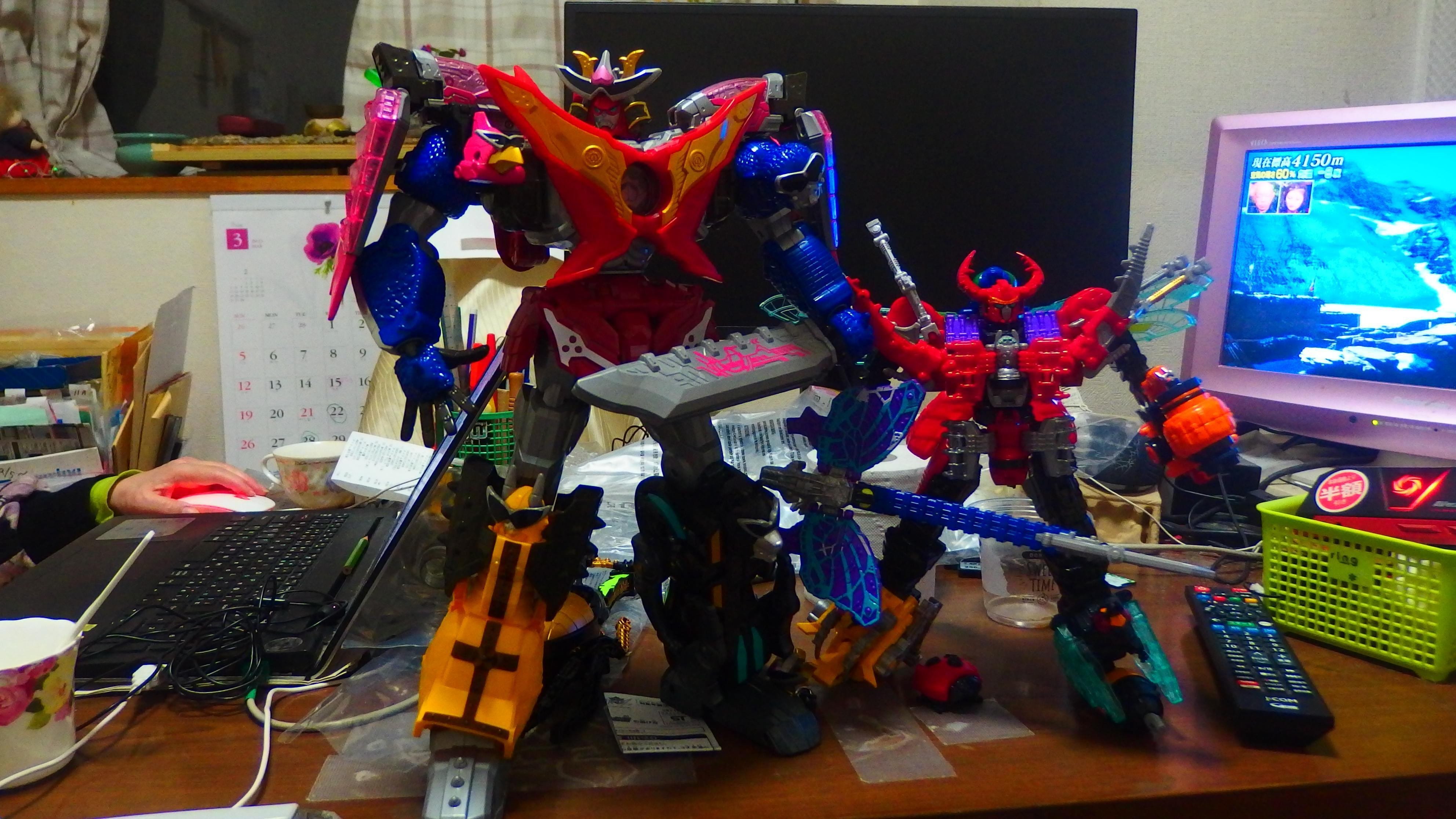 卓上玩具レビュー30～32 DXキングオージャー ゴッドカブトセット