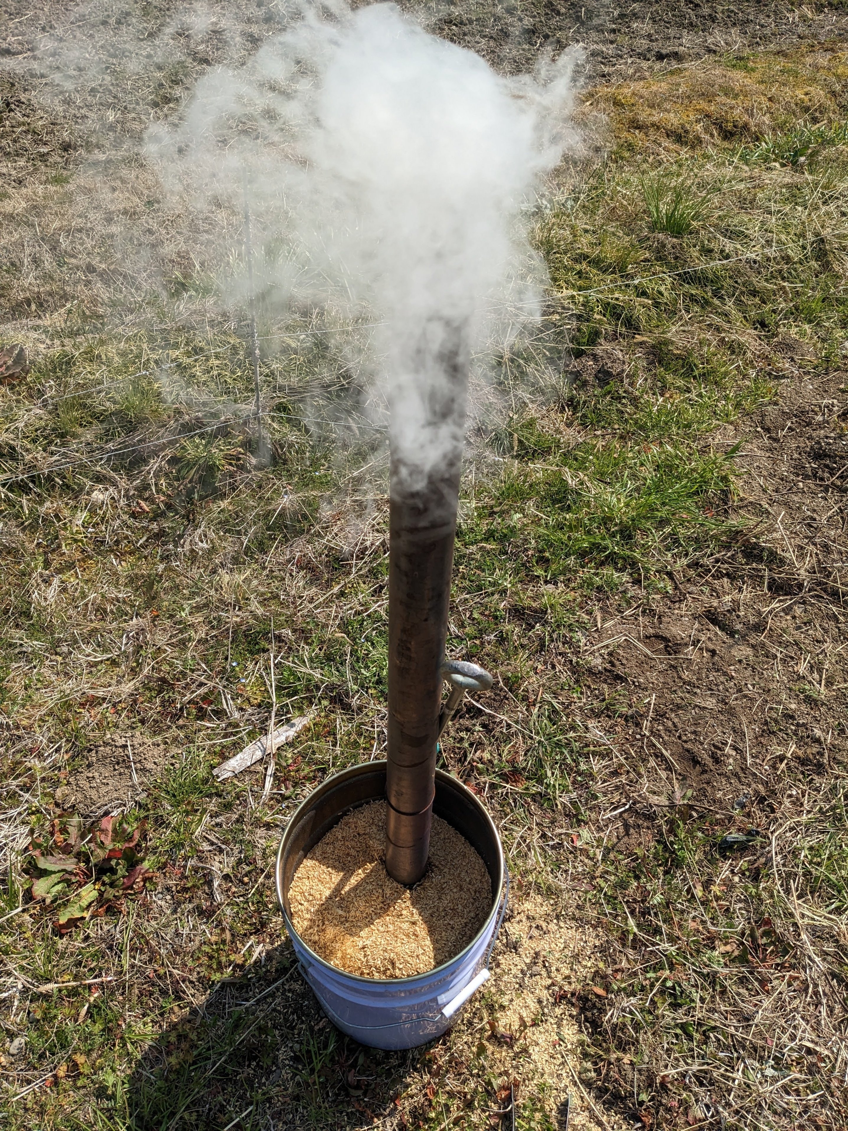 籾殻くん炭作成 3回目｜ウメ三郎