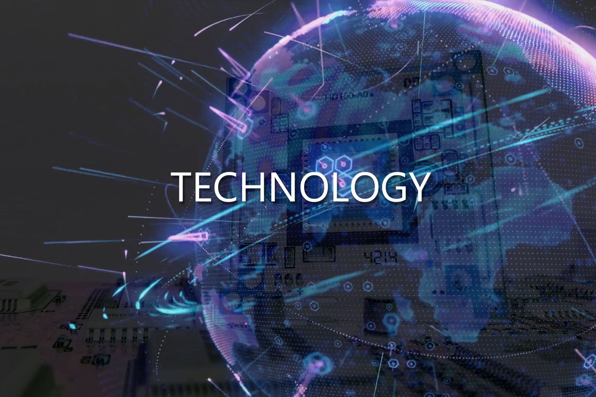 Futuristic Electronic Technology Digital Background - 1