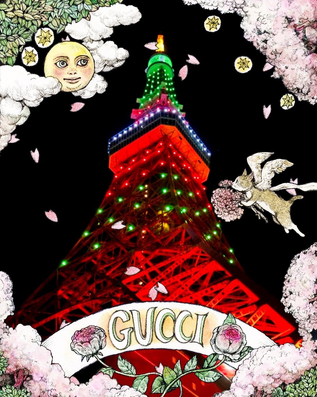 【新品】Mサイズ GUCCI ヒグチユウコ マッシュルーム プリント ジャケット 新品】Mサイズ GUCCI ヒグチユウコ マッシュルーム プリント ジャケット