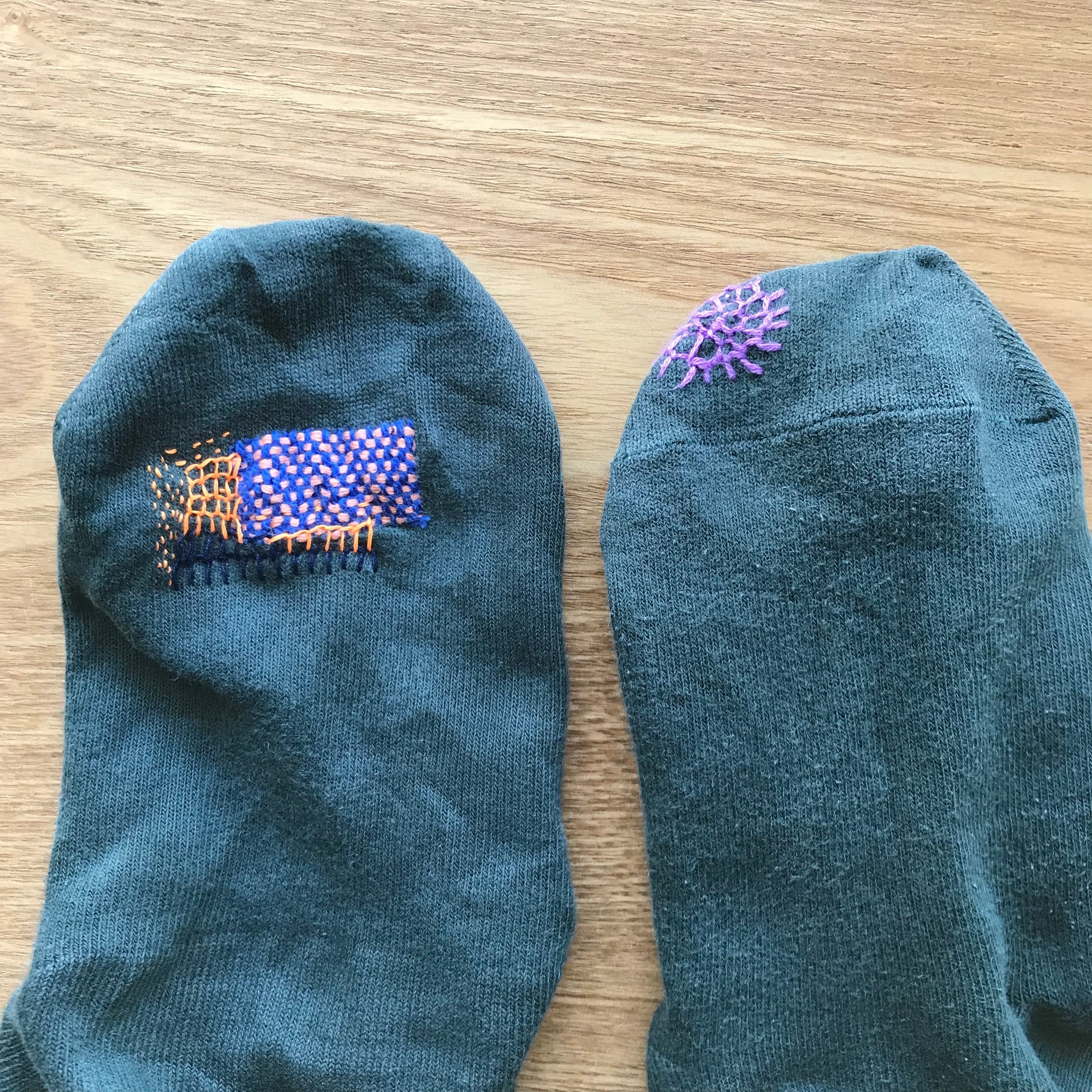 ダーニング刺繍｜水に溶ける