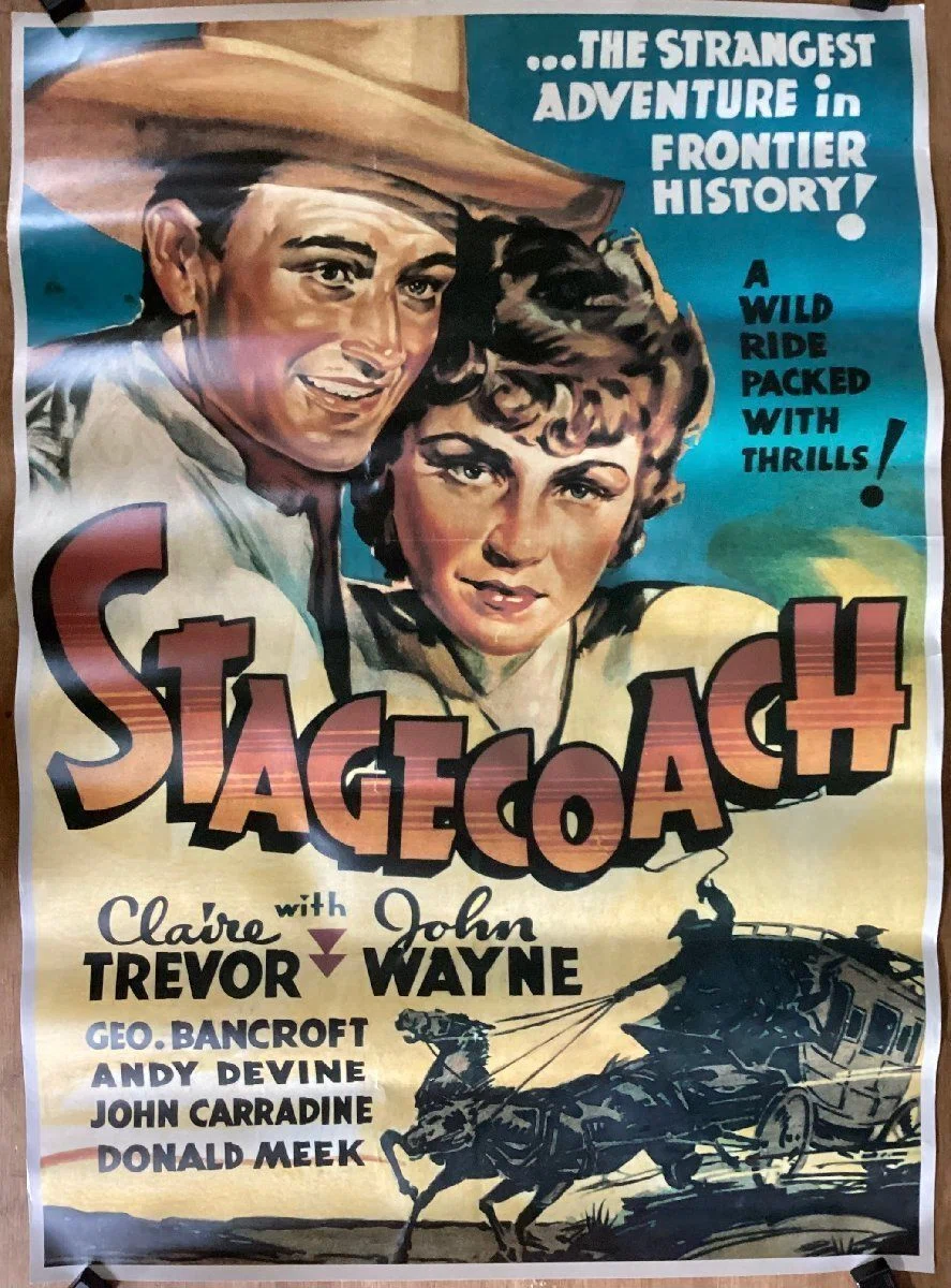 駅馬車 - | : 1939年映画ポスター：ジョン・ウェイン西部劇レトロ