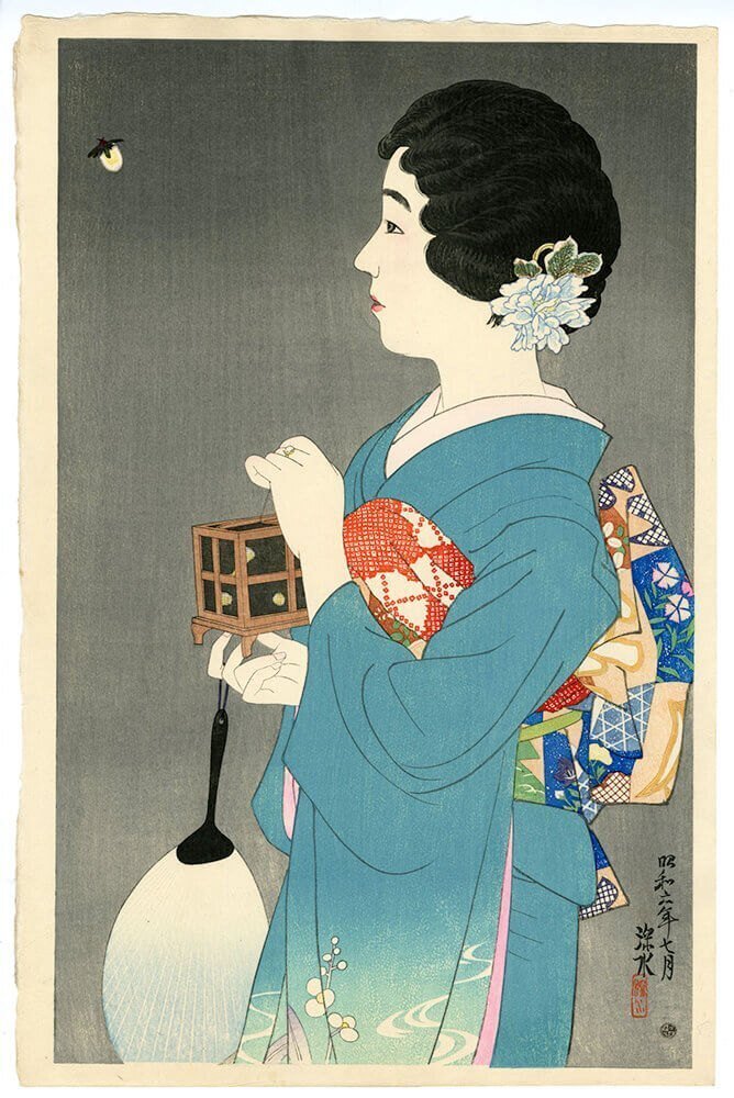 今日の一枚）伊東深水：虫かご｜artoday - chiaki