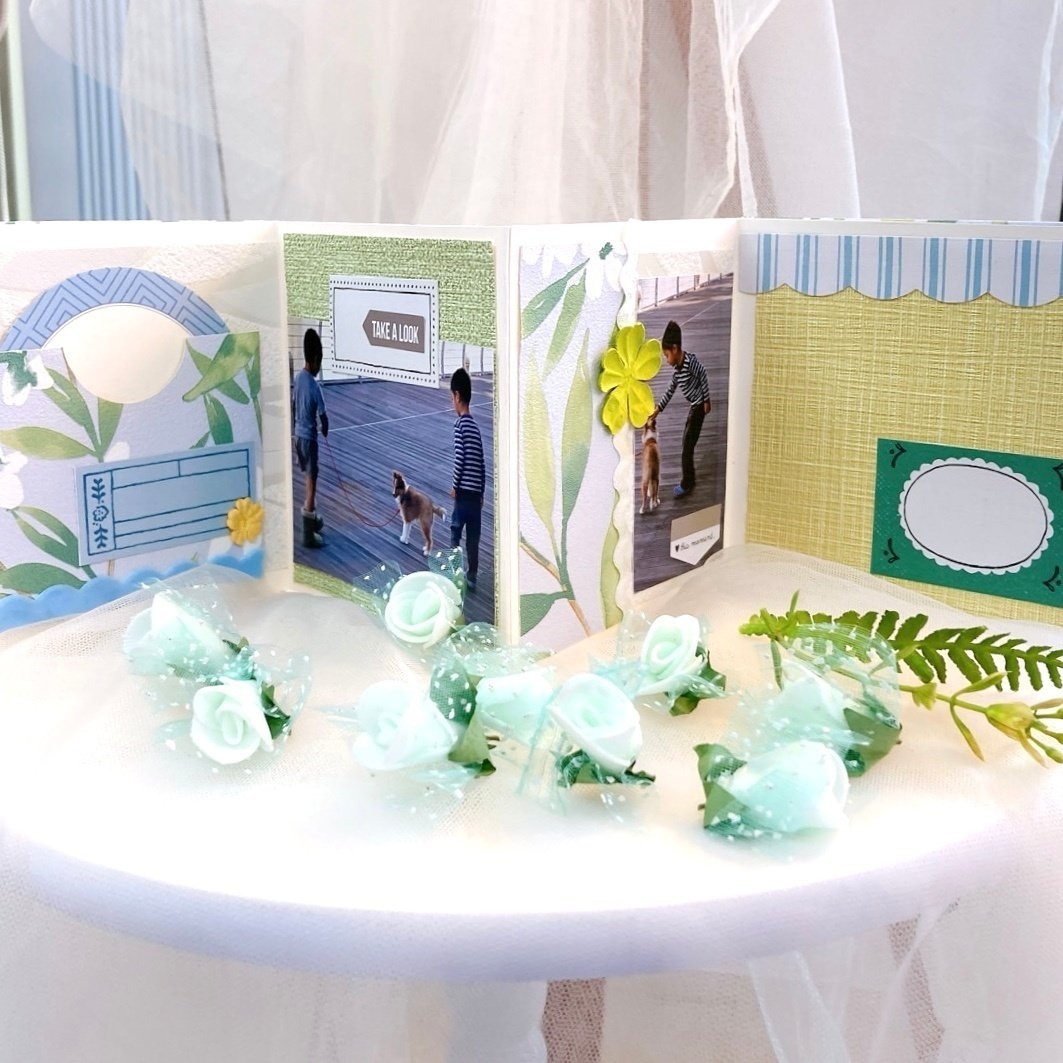 シェル フォトフレーム♡スクラップブッキング