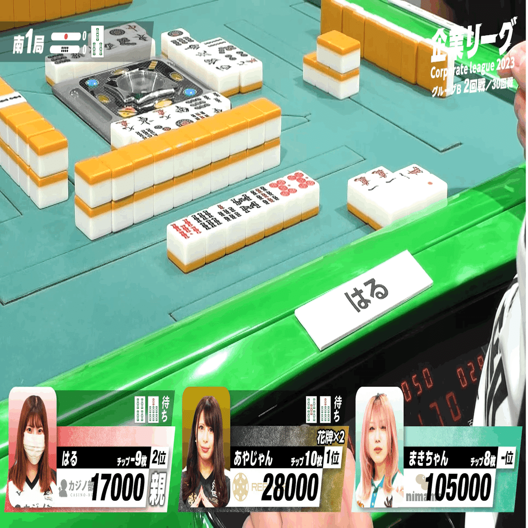 ザンリーグ観戦記】仕掛けと立直が正面衝突！2着の行方はどこへ【企業