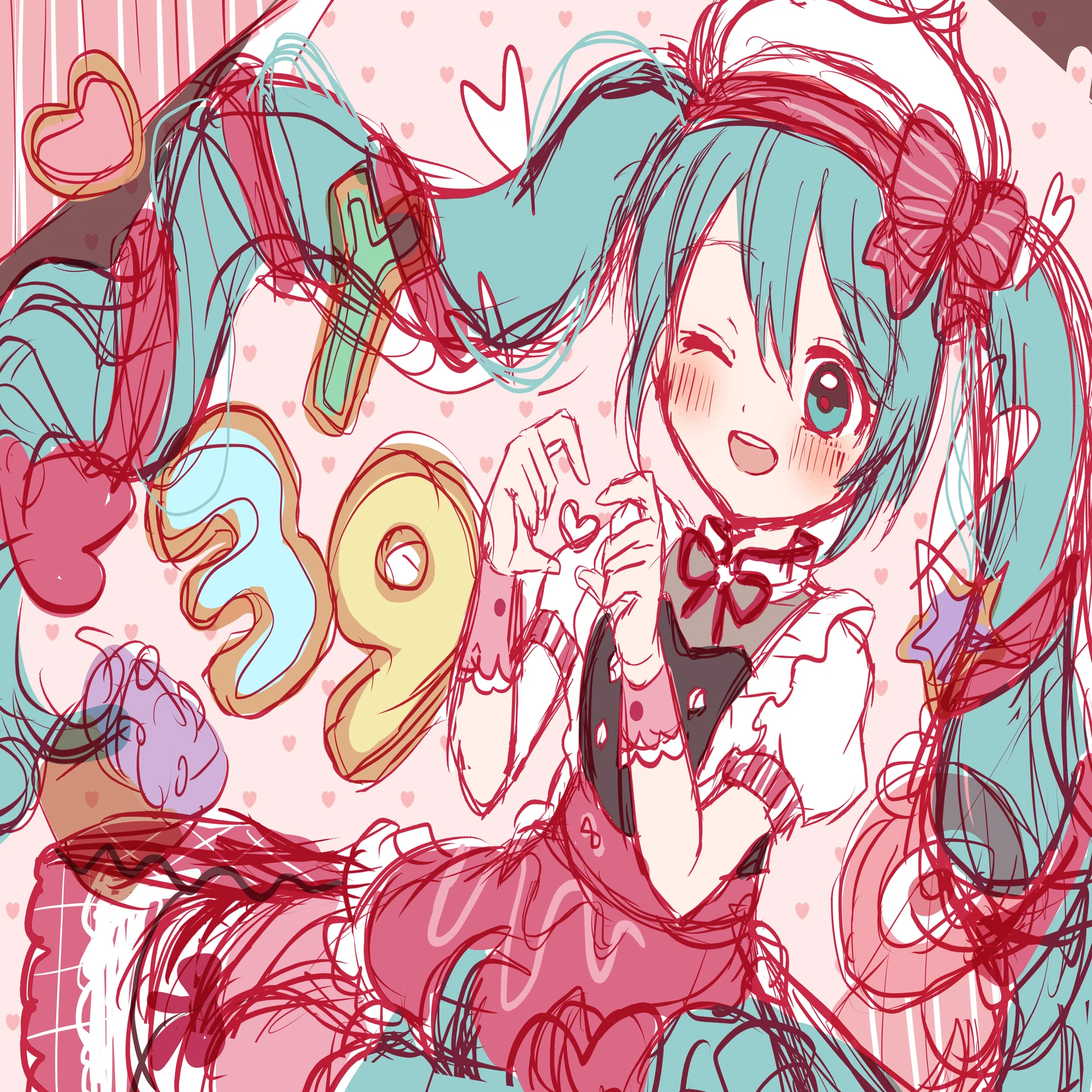 ミクの日(3/9)イラストが出来るまで｜みかもち