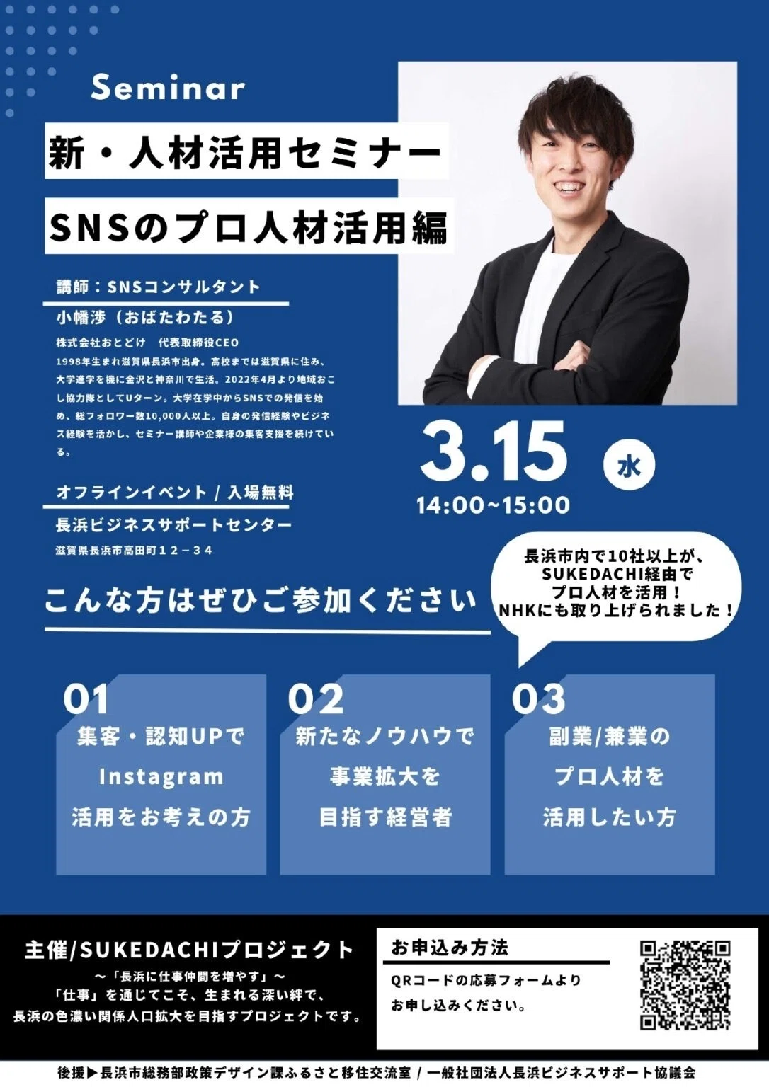 新・人材活用セミナー「SNSのプロ人材活用編」｜SUKEDACHI@滋賀県長浜市