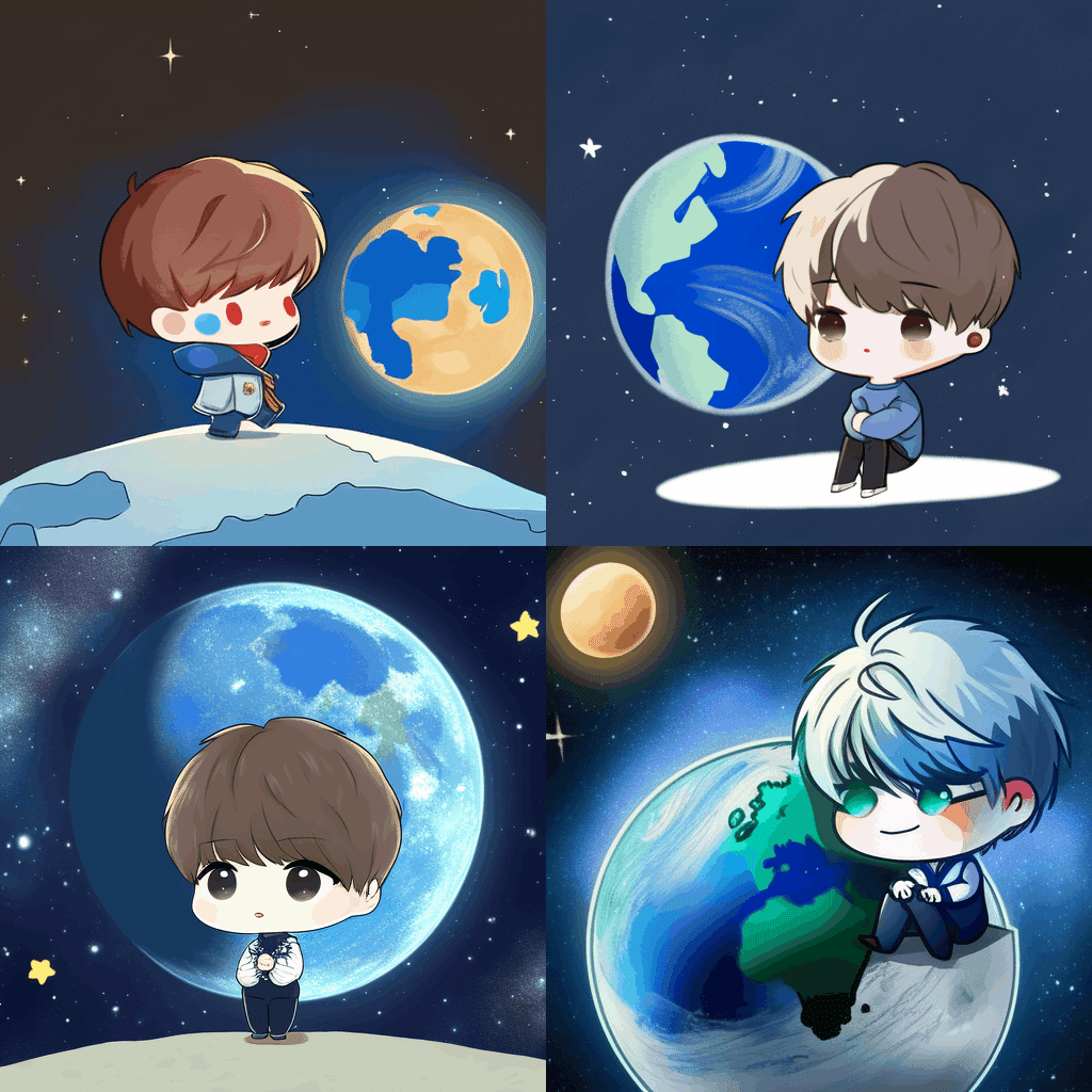 Nijijourney：月から見た地球｜みれのスクラップ
