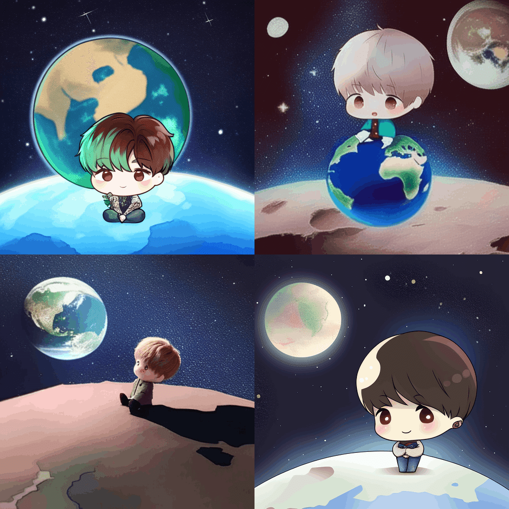 Nijijourney：月から見た地球｜みれのスクラップ