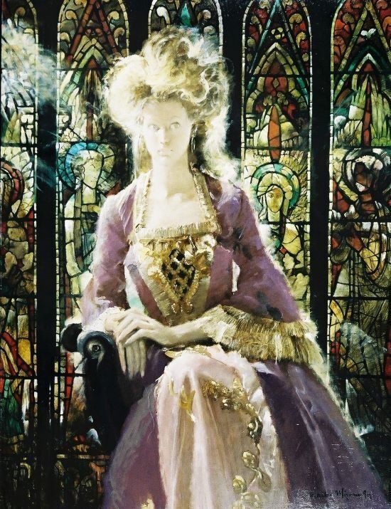 宮永岳彦「婦人像」リトグラフ 絵画買取・販売の小竹美術