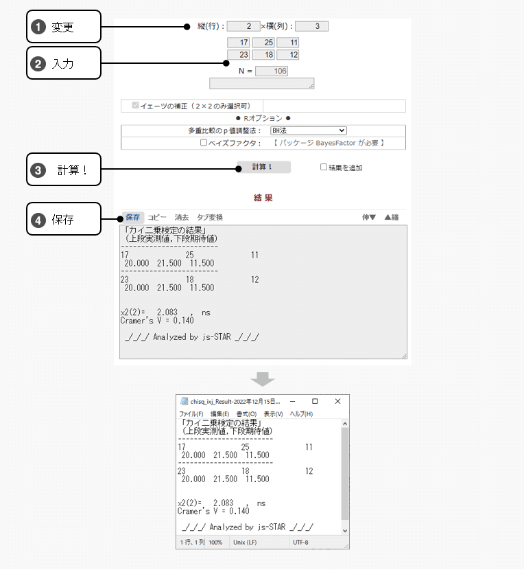 js-STARの教科書 XR+対応版 #15 〜3．度数の検定(5) i×j表（カイ二乗