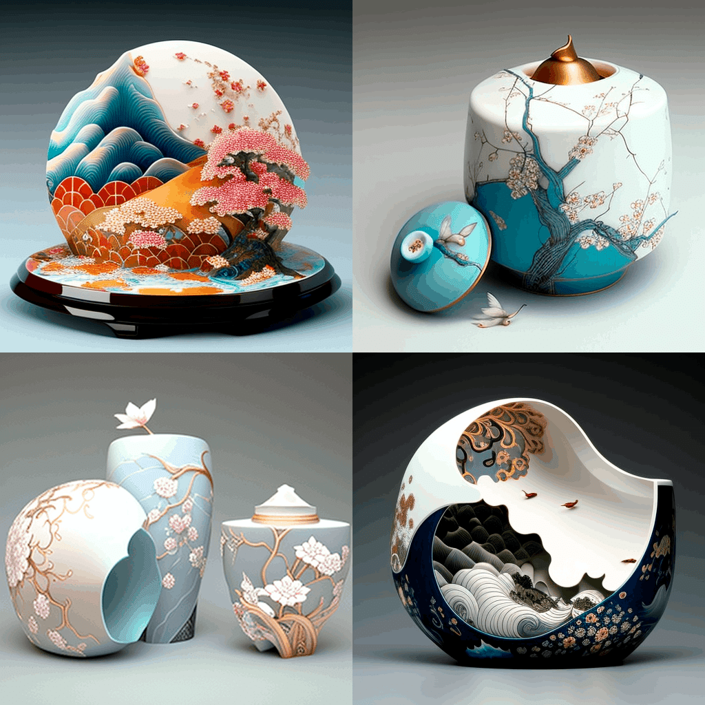日本の伝統工芸品をMidjourneyで生成する(前編)|くるみゆべし 日本の伝統工芸品をMidjourneyで生成する(前編)|くるみゆべし