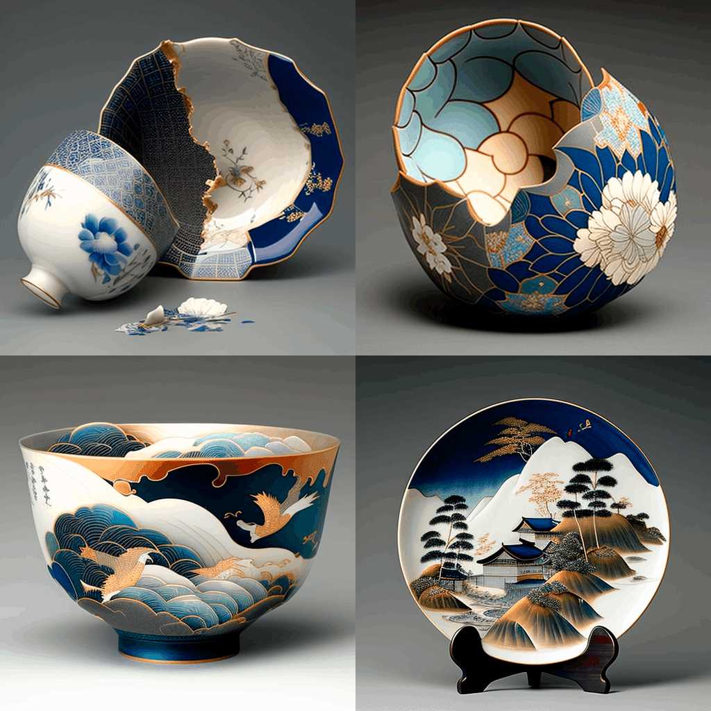 日本の伝統工芸品をMidjourneyで生成する（前編）｜くるみゆべし（旧猫碑）