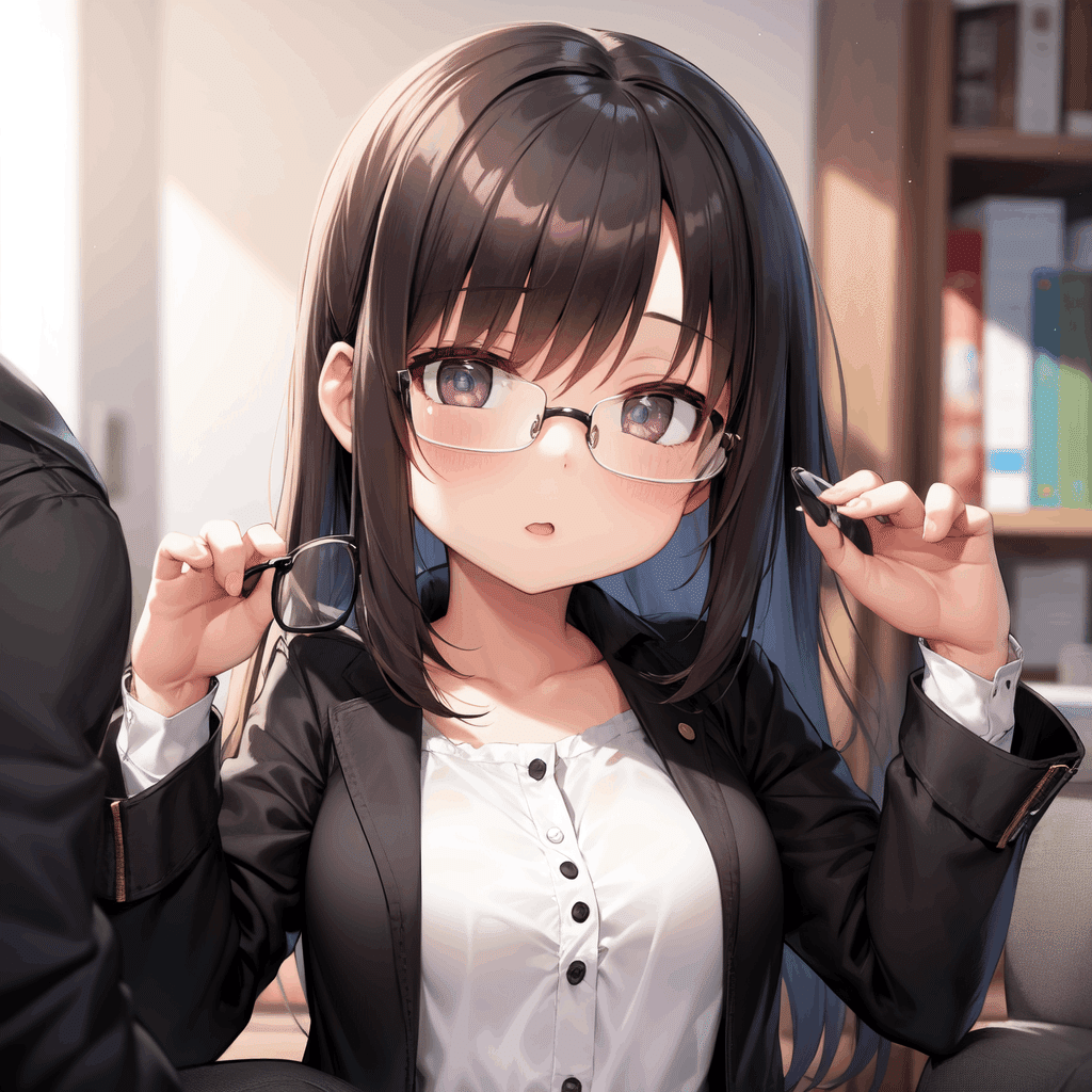 AI画像　無修正　めがね女子 